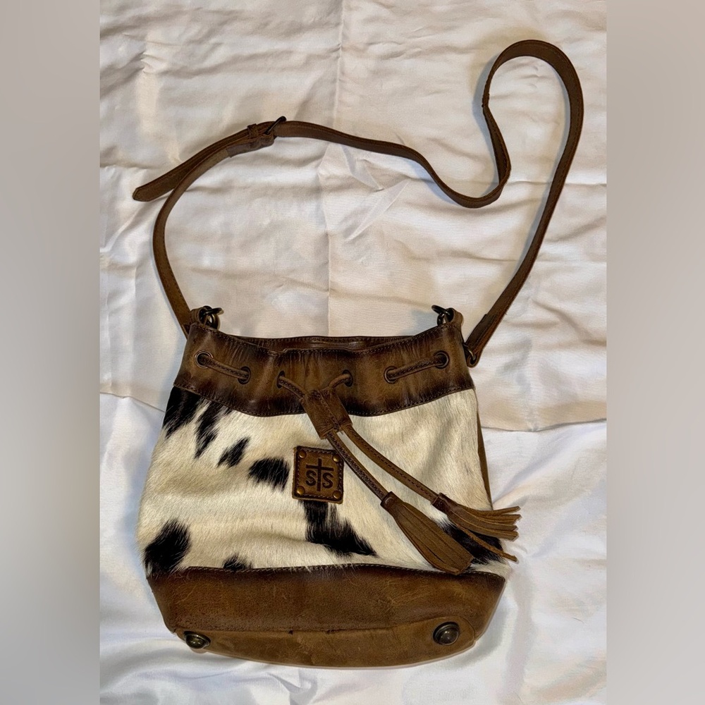 STS Ranchwear CC Hair on Cowhide Bucket Bag